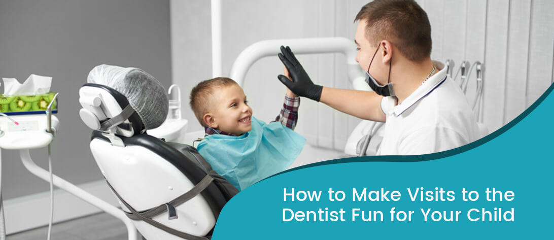 A child is happy after dental treatment